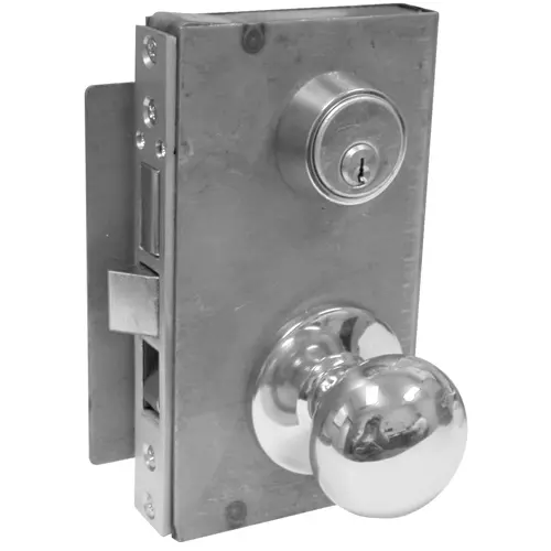 Mortise Lockset, Knob, DC, Satin Chrome, Right